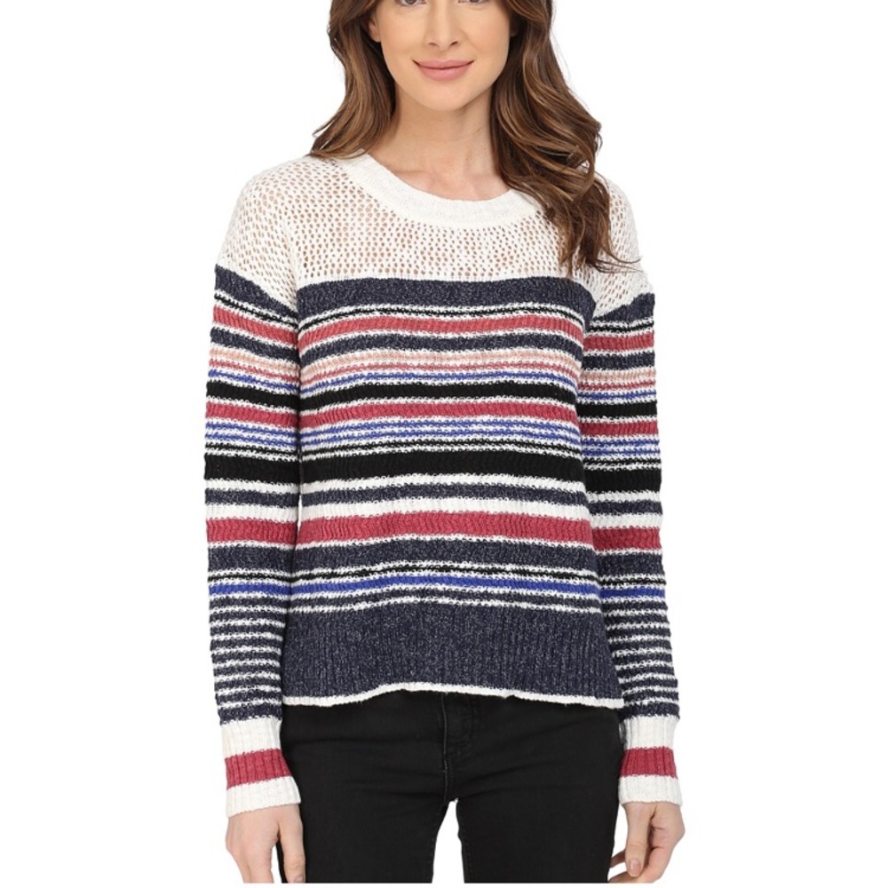 NWT Sanctuary Racer Striped Pullover Sweater
